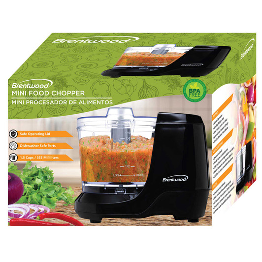 Brentwood Mini Food Chopper 1.5-Cup-Black