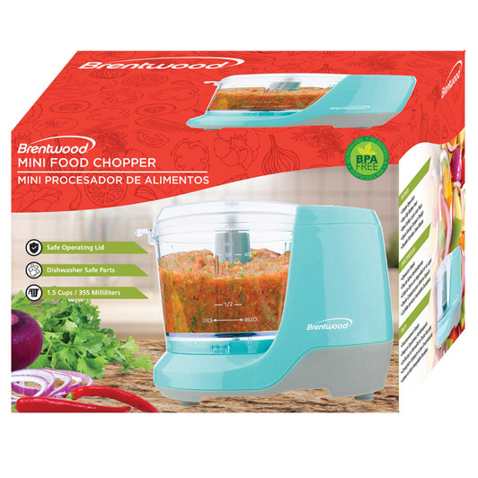 Brentwood Mini Food Chopper 1.5-Cup-Blue