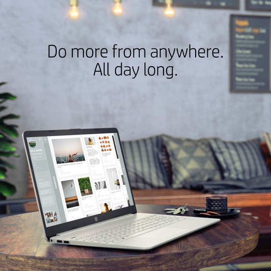 Hp 15.6" i3 8GB DDR4 256GB SSD Touch Screen Finger Print Reader Intel UHD Graphics 12th Gen Win 11 Home-Silver