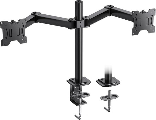 HUANUO Dual Monitor Mount for 2 Monitors 13" to 30", Heavy Duty Dual Monitor Stand HUANUO Dual Monitor Mount for 2 Monitors 13" to 30", Heavy Duty Dual Monitor Stand