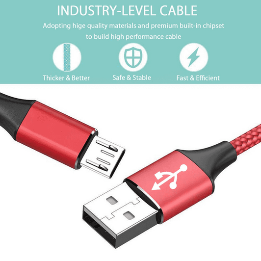 OLESIT USB-A TO Micro Data Cable Braided -10ft