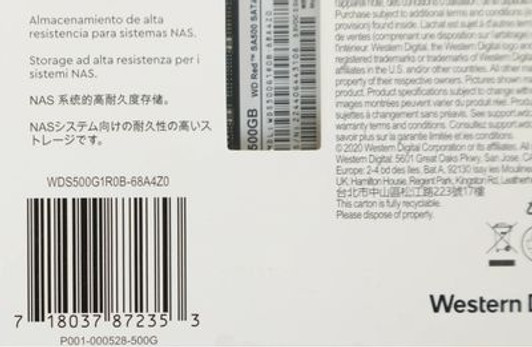 WD 500GB 2.5" SATA Internal SSD Hard Drive-RED