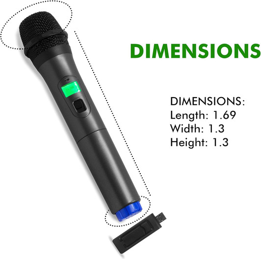 Technical Pro UHF Microphone with USB Receiver- Pack of 2