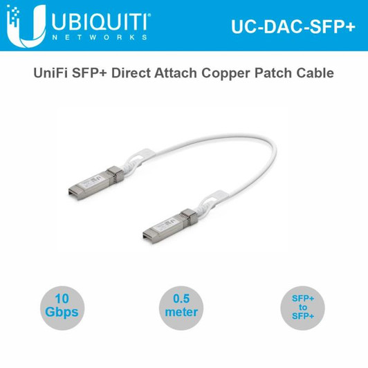Ubiquiti 0.5 Meter SFP Passive DAC Patch Cable Ubiquiti 0.5 Meter SFP Passive DAC Patch Cable