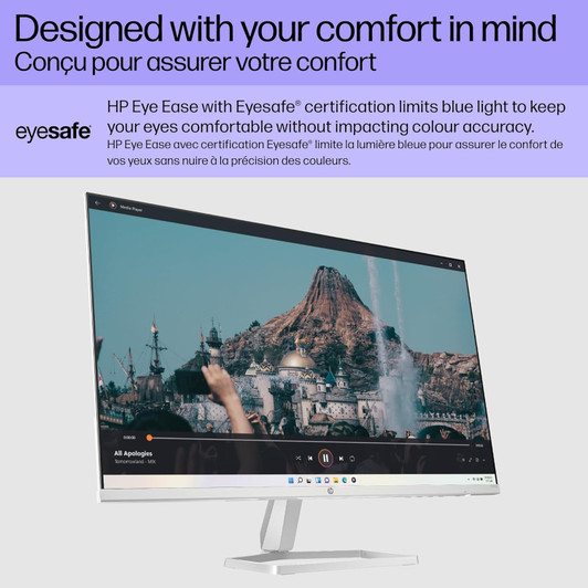 HP Series 5 27" FHD Monitor, Full HD Display (1920 x 1080), IPS Panel, 99% sRGB, 1500:1 Contrast Ratio, 300 nits, Eye Ease with Eyesafe Certification