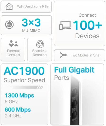TP-Link Deco AC1900 whole home mesh WiFi 6 system Pack Of 2