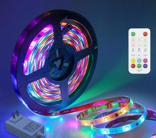 Bytech 100FT (30M) Multi Color LED Light Strip With Remote