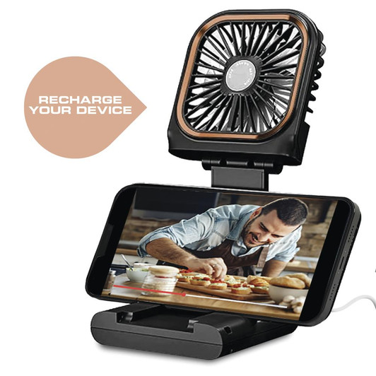 Xtreme 4000mAh Power Bank USB-A, USB-C Ports  With Portable Fan