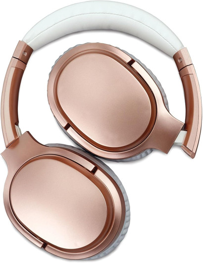 ILive Active Noise Cancellation Bluetooth Headphones Dual With 3.5MM Audio With 3.5MM Jack Cable-Rose Gold
