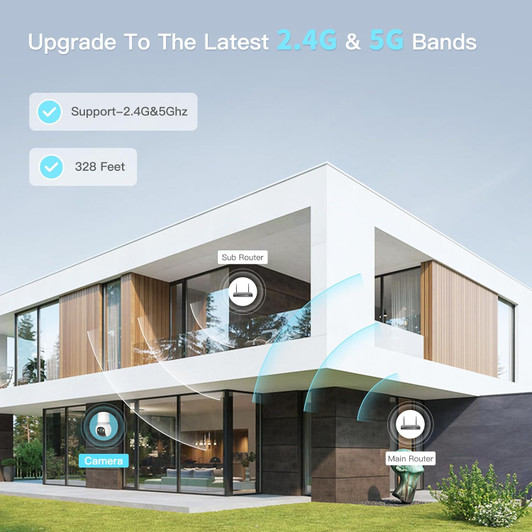 Tutoview 4MP Light Bulb Security Camera Wireless Outdoor Indoor Camera with Night Vision, Motion Detection, 360° Remote Viewing, and Real-Time Alerts for Home Safety with Alexa