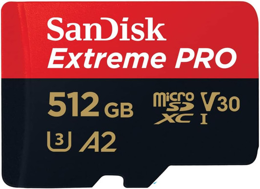 SanDisk 512GB microSD Memory Card with Adapter - 200MB/S