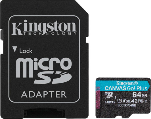 Kingston 64GB Canvas Select Plus microSD Memory Card with Holder Kingston 64GB Canvas Select Plus microSD Memory Card with Holder