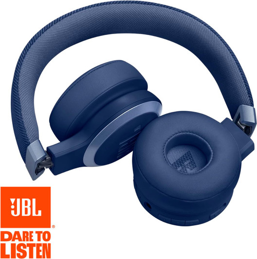 JBL LIVE 670NC - Adaptive Noise Cancelling with Smart Ambient Wireless On-Ear Headphones, Up to 65H Battery Life-Blue