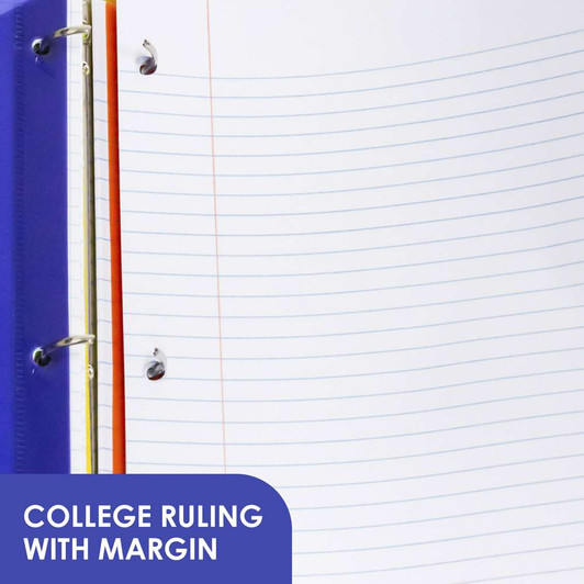 Bazic 100 Sheets College Ruled Filler Paper 10.5" x 8"