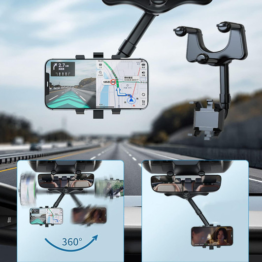 Universal Car Rear View Mirror Mount. Multifunctional 360°