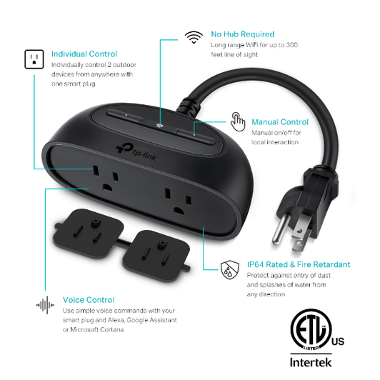 TP-Link KP400 Kasa Smart Wifi Oudoor Plug Works with Alexa, Google Home