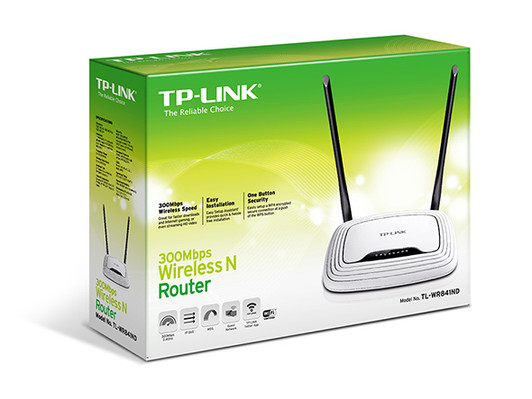 TP-Link Wireless Home Router, 300Mpbs, IP QoS, WPS Button, 2 Detachable Antennas