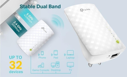 Tp-link RE220 AC750 Mesh Wifi Range Extender with Ethernet Port