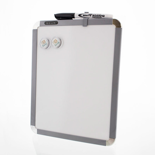 Bazic 6011 Magnetic Dry Erase White Board 8.5" X 11" with Marker & 2 Magnets