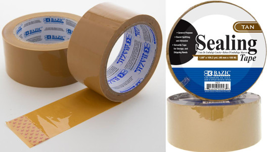 Bazic Tan Packing Tape 1.88" X 109.3 Yards