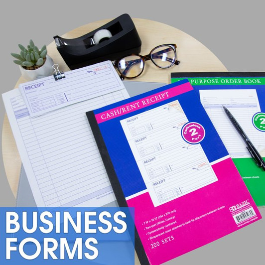 Bazic All Purpose Order Book 2 Part Carbonless 8 3/8" x 10 11/16" 50 Sets