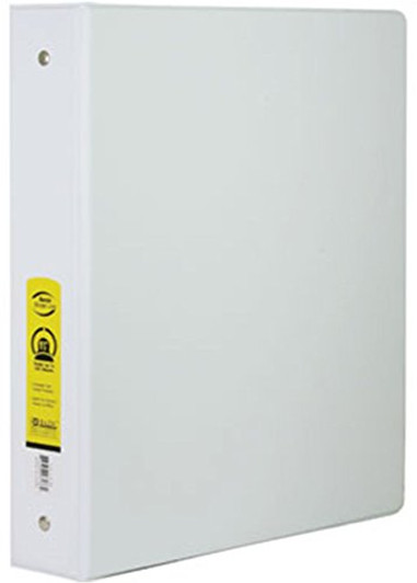 Bazic 3138 White Binder with 2 Pocket 1.5" 3 Ring