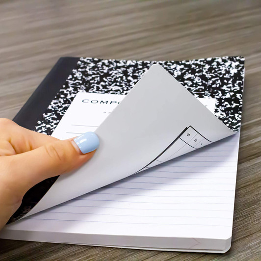 Bazic Black Marble Premium Composition NoteBook Wide Ruled 200 Page