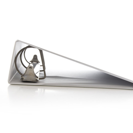 Bazic 3" White Slant D Ring View Binder with 2 Pockets