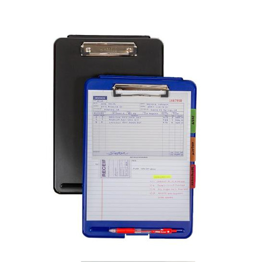 Bazic Letter Size Clipboard with Storage Case, Assorted Colors
