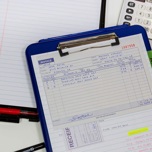 Bazic Letter Size Clipboard with Storage Case, Assorted Colors