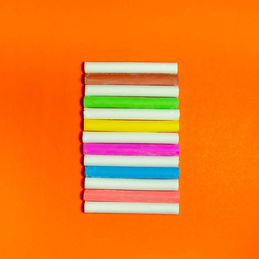 Bazic Dustless 24 Pack Assorted Color Chalk