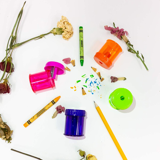 Bazic Single Hole Sharpener 4 Pack, Assorted Colors