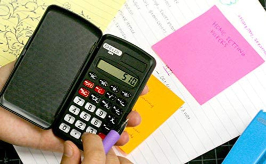 Bazic Pocket Size Calculator 8 Digit Flip Cover, Black