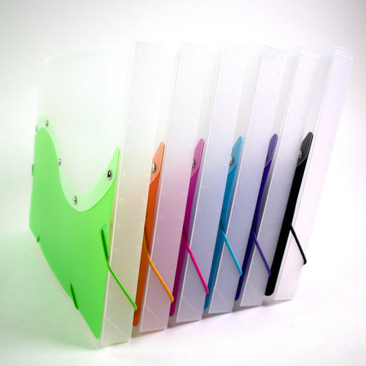 Bazic Letter Size Two Tone Document Case, Assorted Colors