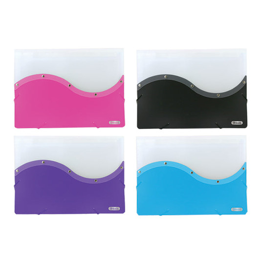 Bazic Letter Size Two Tone Document Case, Assorted Colors