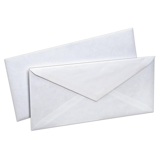 Members Mark # 10, 4.1/8" x 9.1/2" Gummed Security White Envelope 500 Pack