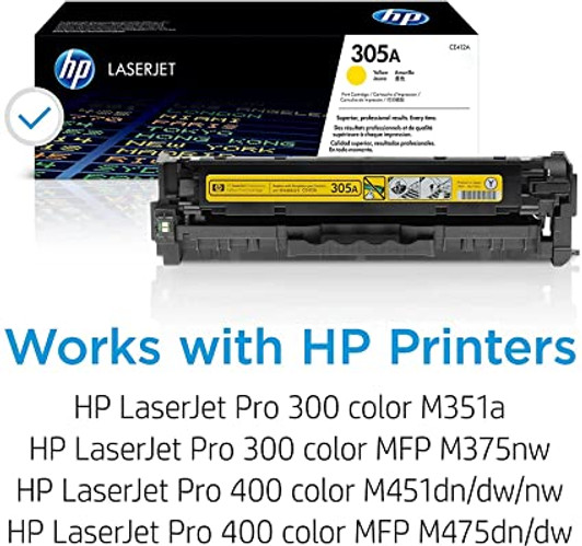 HP 305A Yellow Ink Toner Cartridge Approximate 2,600 Pages Yield