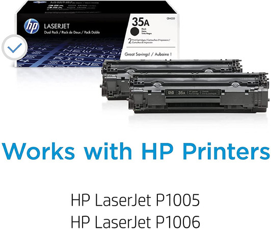 HP 35A Black Ink Toner Cartridge Approximate 1,500 Pages Yield