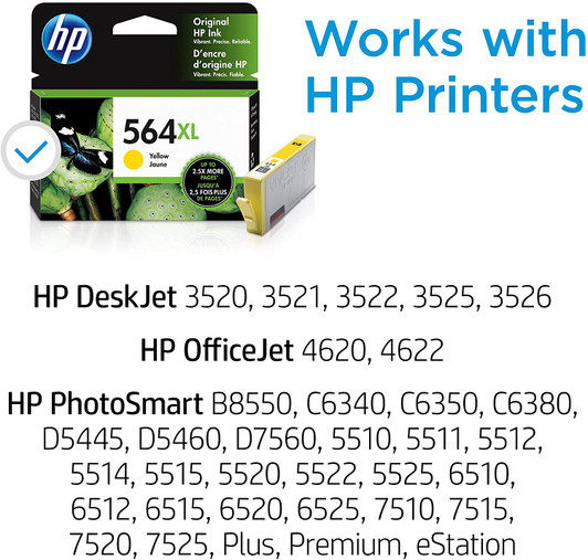 HP 564XL Yellow Ink Cartridge Approximate 750 Pages Yield