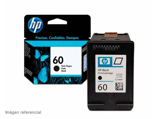 HP 60 Black Ink Cartridge Approximate 200 Pages Yield