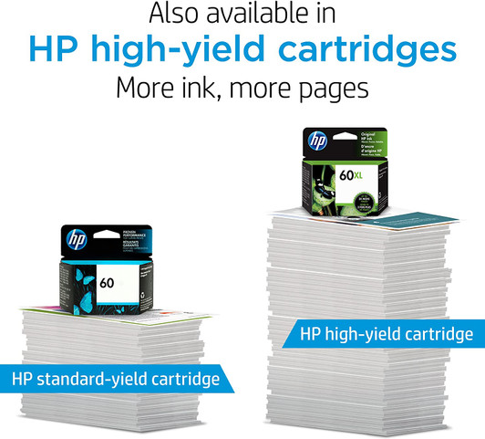 HP 60XL Black Ink Cartridge Approximate 600 Pages Yield