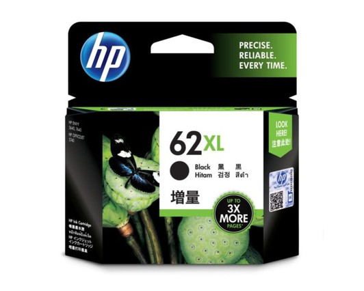 HP 62XL Black Ink Cartridge Approximate 600 Pages Yield