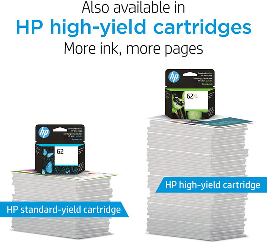 Hp 62 Tri-color Ink Cartridge Approximate 165 Pages Yield