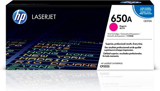 HP 650A Magenta LaserJet Toner Cartridge Approximate 15,000 Pages Yield
