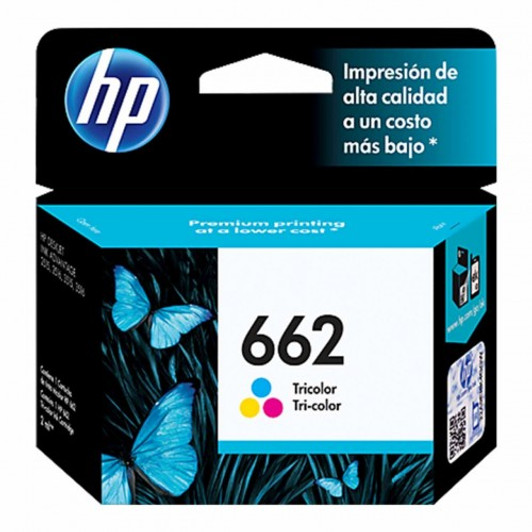 HP 662 Tri-Color Ink Cartridge 2ml Approximate 100 Pages Yield