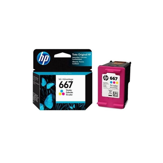 HP 667 Tri-color Ink Cartridge Approximate 100 Pages Yield