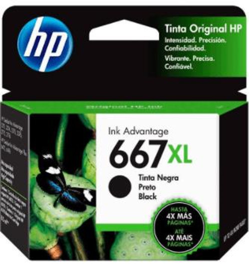 HP 667XL Black Ink Cartridge 8.5ml Approximate 480 Pages Yield