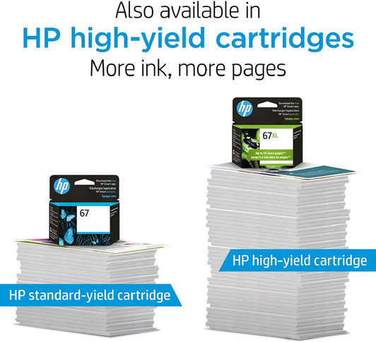 HP 67 Black & Tricolor Combo Pack ink Cartridge Approximate 120 Pages yield