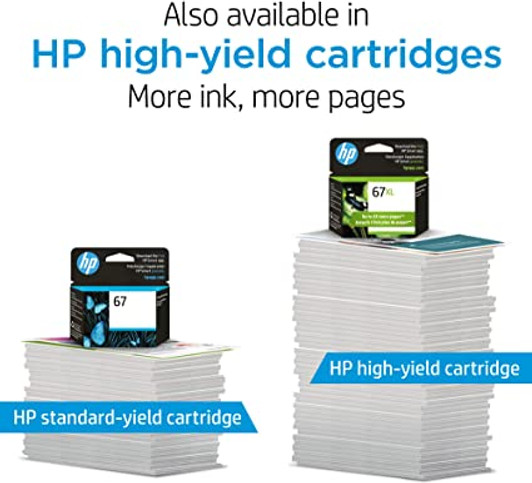 HP 67 Black Ink Cartridge Approximate 120 pages yield