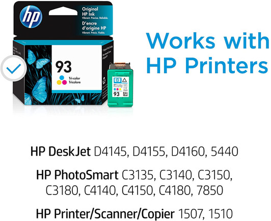 HP 93 Tri-Color Ink Cartridge 5ml Approximate 220 Pages Yield